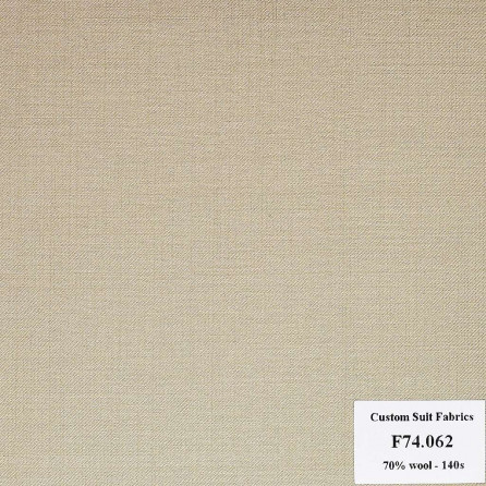 F74.062 Kevinlli V6 - Vải Suit 70% Wool - Nâu Trơn